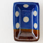Small Square plate  dot pattern, blue | Wakaba Enokida, Enokida Kiln