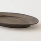 鉄釉　リムオーバルプレート　M｜冨部咲喜子