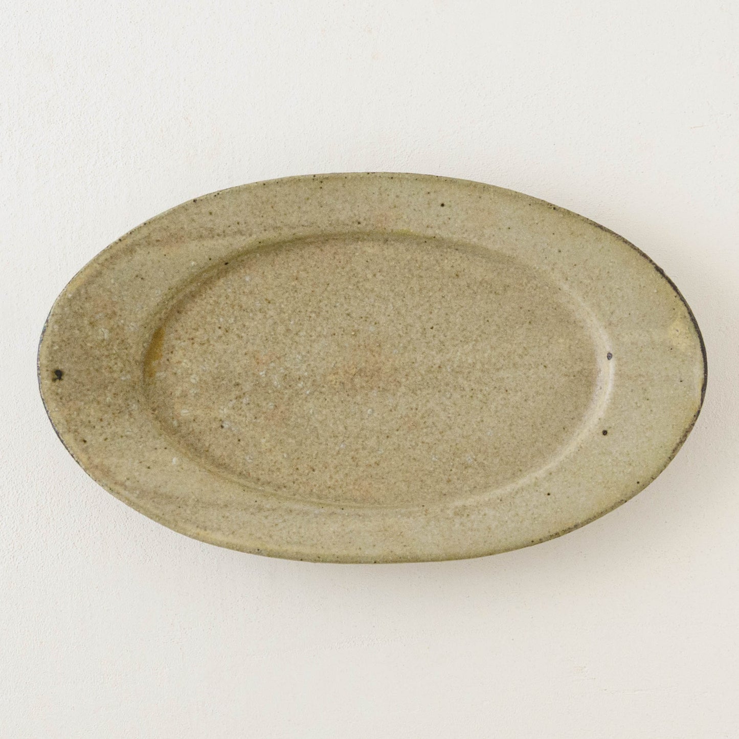 粉引　リムオーバルプレート　L｜冨部咲喜子