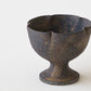 Flower bowl with foot S brown | Sakiko Tomibe