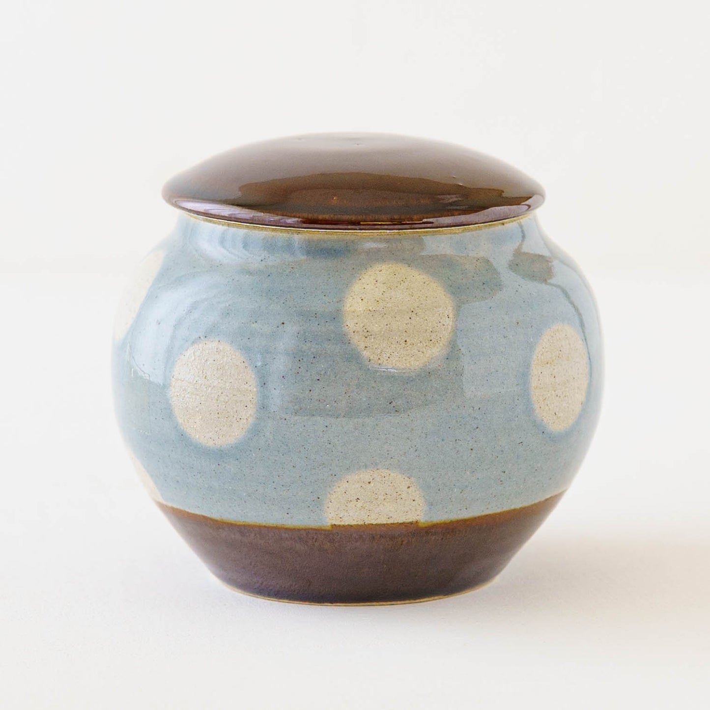 Jar dot pattern, light blue | Wakaba Enokida, Enokida Kiln