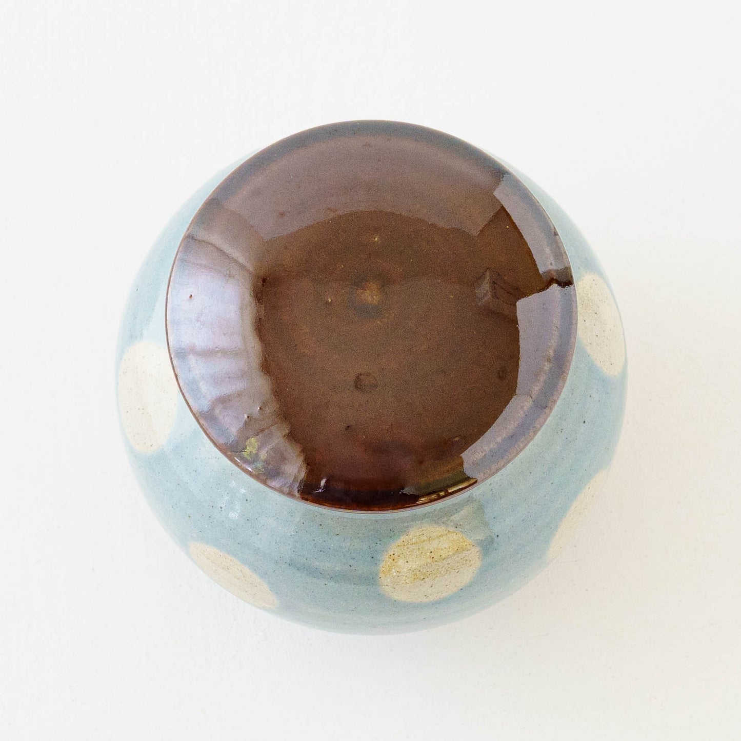 Jar dot pattern, light blue | Wakaba Enokida, Enokida Kiln