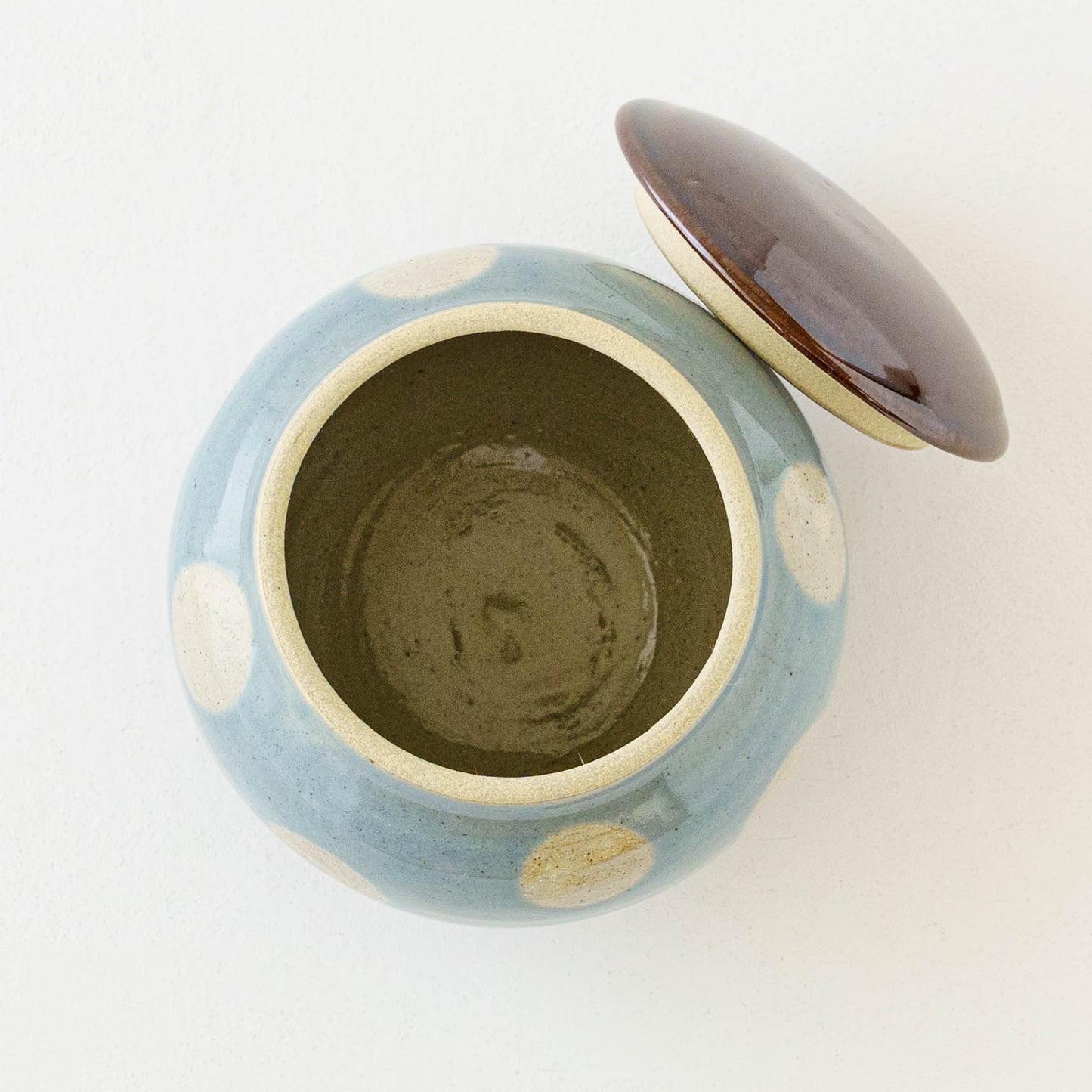Jar dot pattern, light blue | Wakaba Enokida, Enokida Kiln
