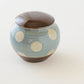 Jar dot pattern, light blue | Wakaba Enokida, Enokida Kiln