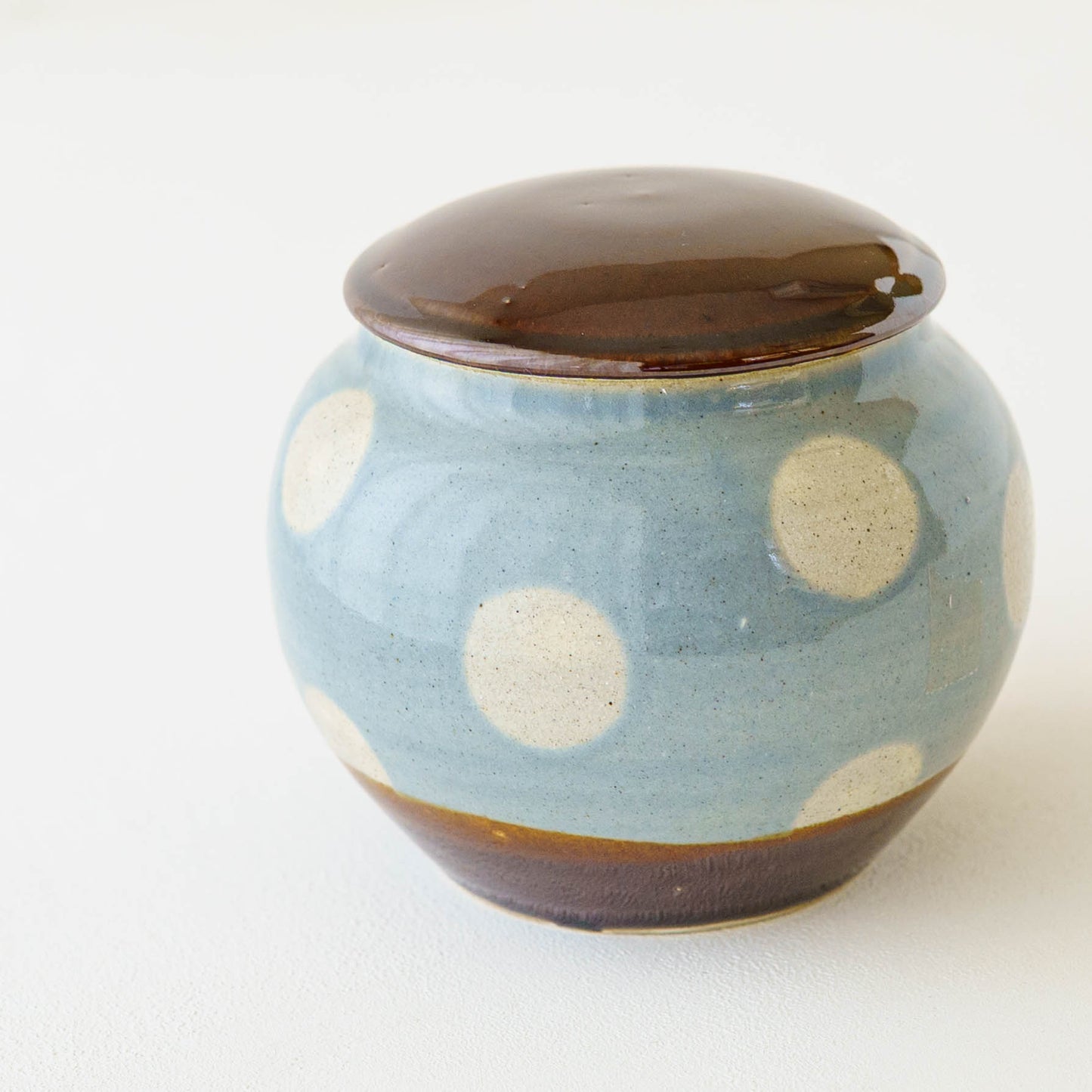 Jar dot pattern, light blue | Wakaba Enokida, Enokida Kiln