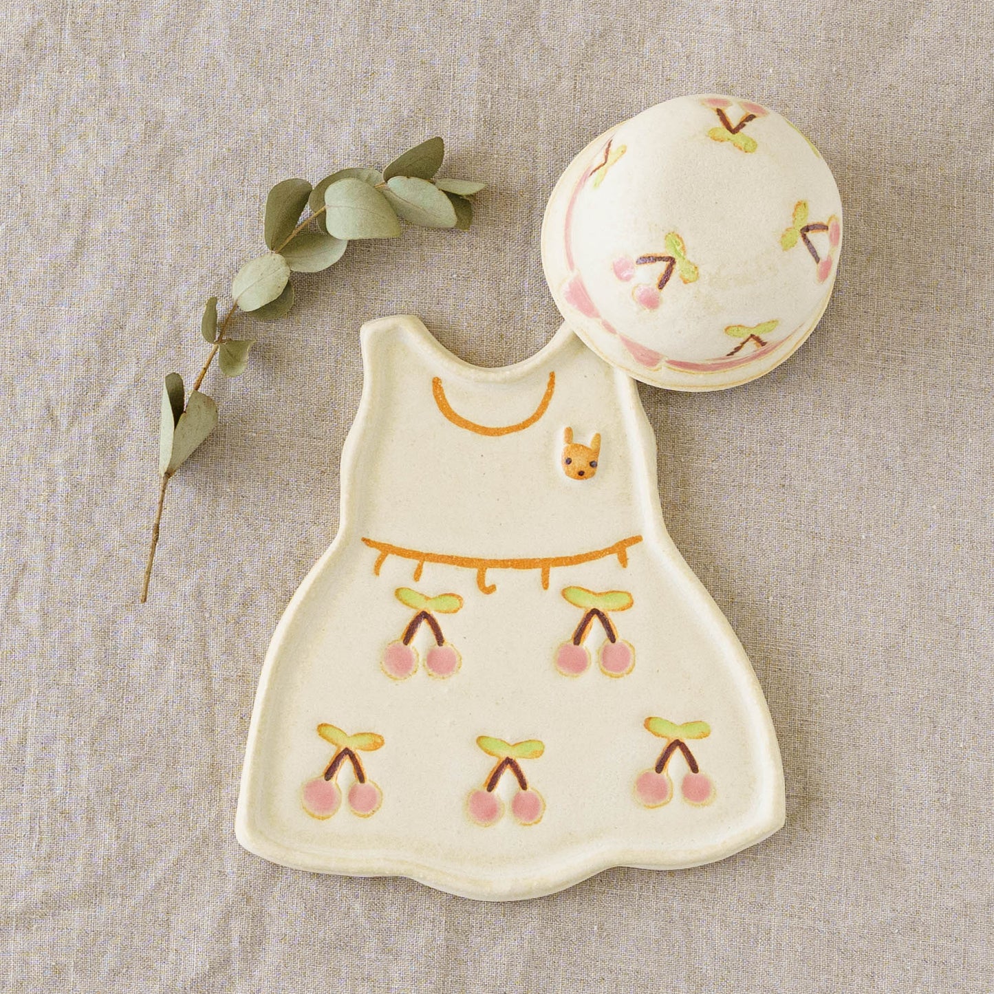 Hat and Dress Set Pink Cherry | Kimura Ryoko