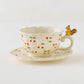 Cup & Saucer Ruffle Squirrel Cherry  | Sugar Poppo
