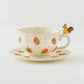 Cup & Saucer Squirrel Ruffle Strawberry | Sugar Poppo