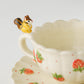 Cup & Saucer Squirrel Ruffle Strawberry | Sugar Poppo