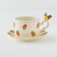 Cup & Saucer Squirrel Strawberry | Sugar Poppo