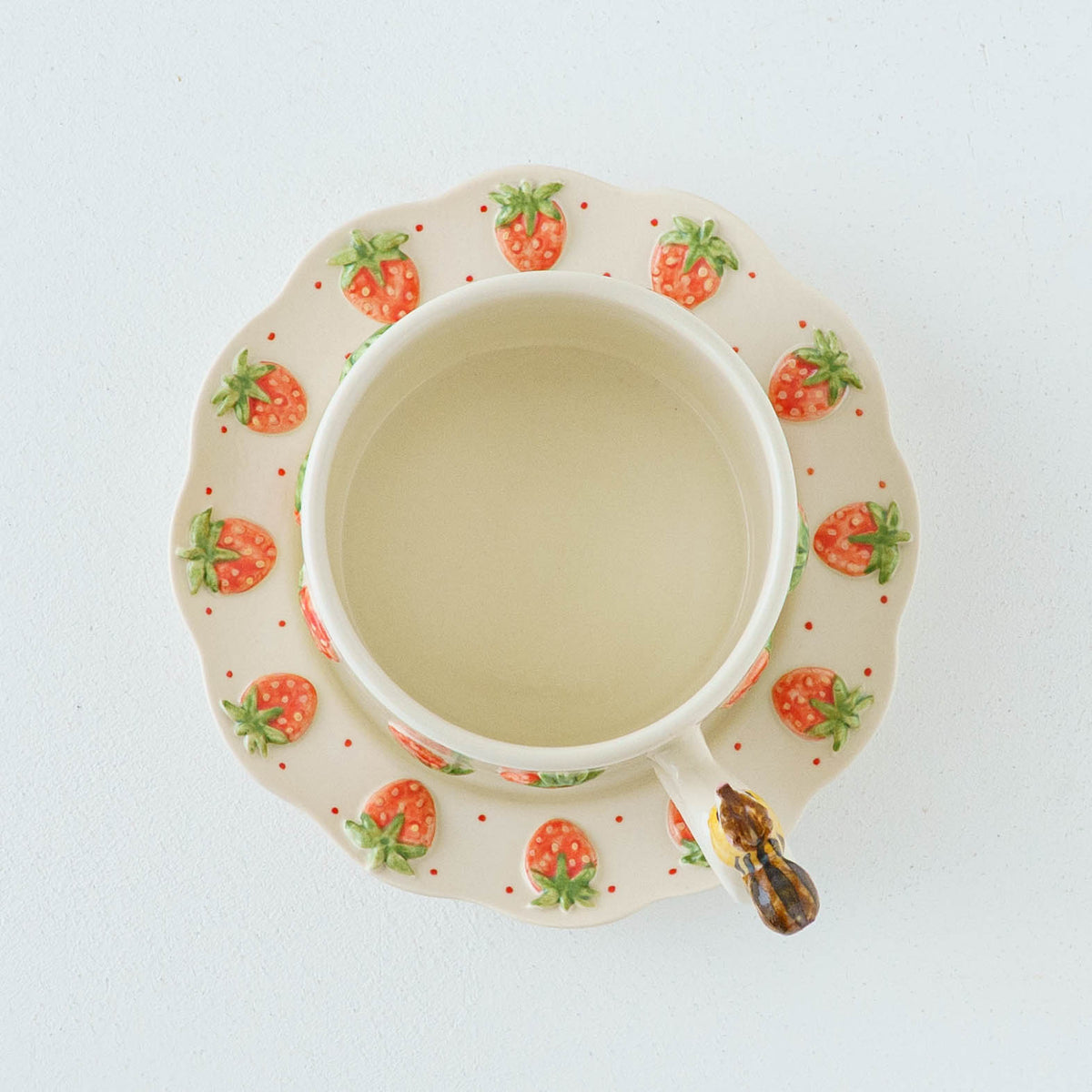 Cup & Saucer Squirrel Strawberry | Sugar Poppo
