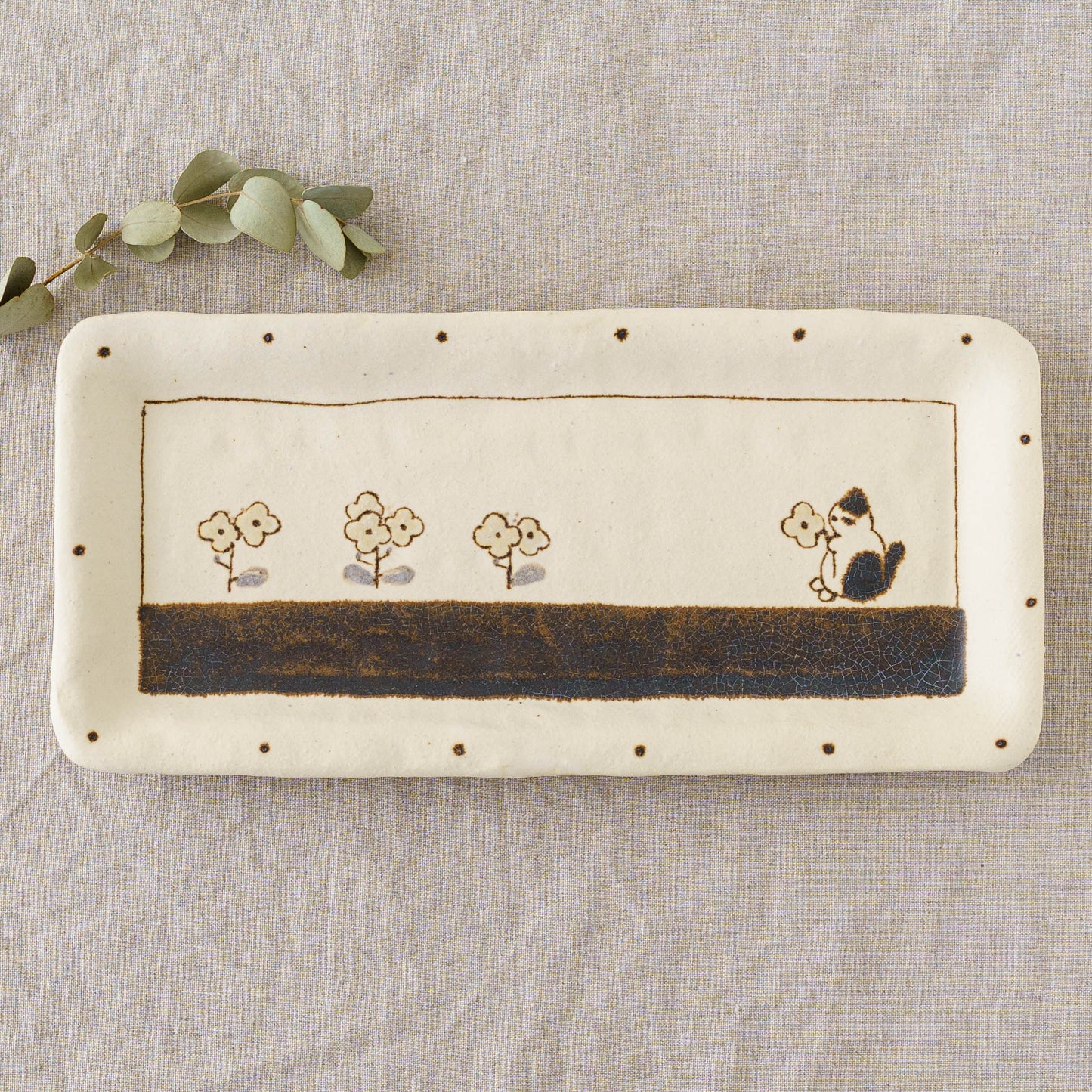 Tray L Cat | Maruban Ceramics Factory