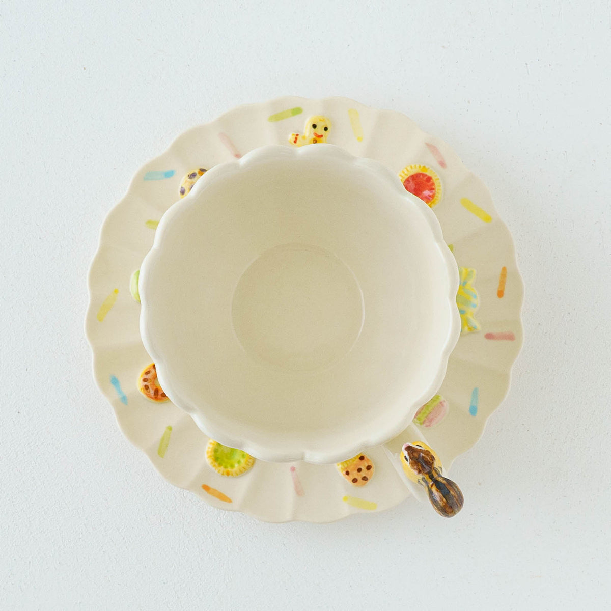 Cup & Saucer Squirrel Ruffle Sweets | Sugar Poppo