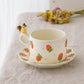 Cup & Saucer Squirrel Strawberry | Sugar Poppo