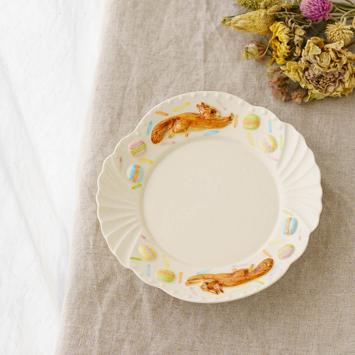 Antique Plate Hopping Squirrel Sweets S | Sugar Poppo