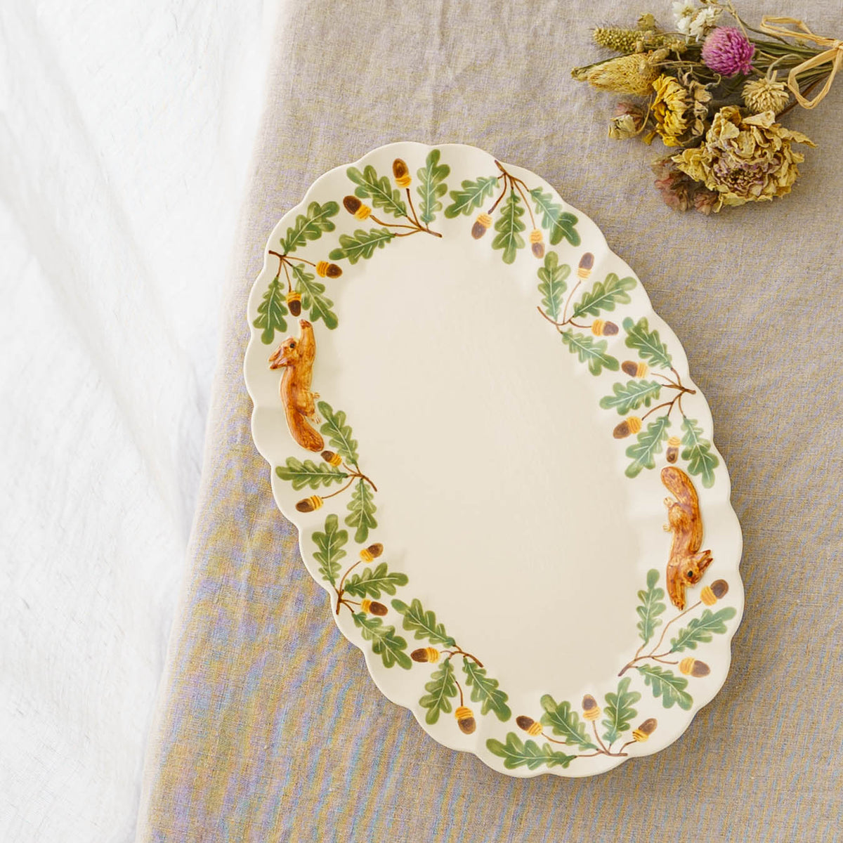 Oval Plate Hopping Squirrel | Sugar Poppo