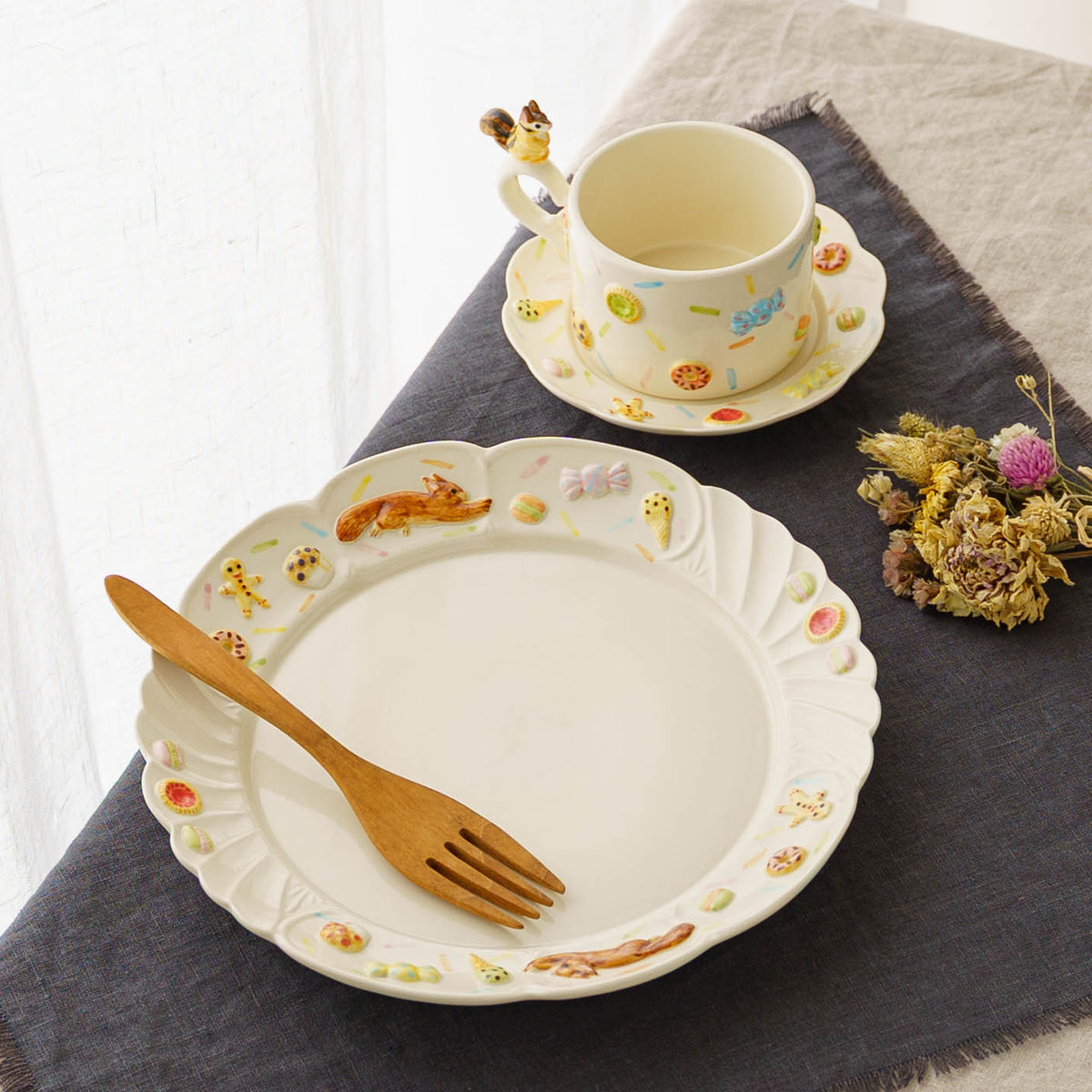 Antique Plate Squirrel Sweets | Sugar Poppo