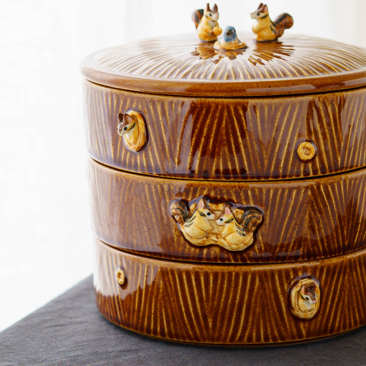 Japanese Tiered Box Squirrel Threehouse | Sugar Poppo
