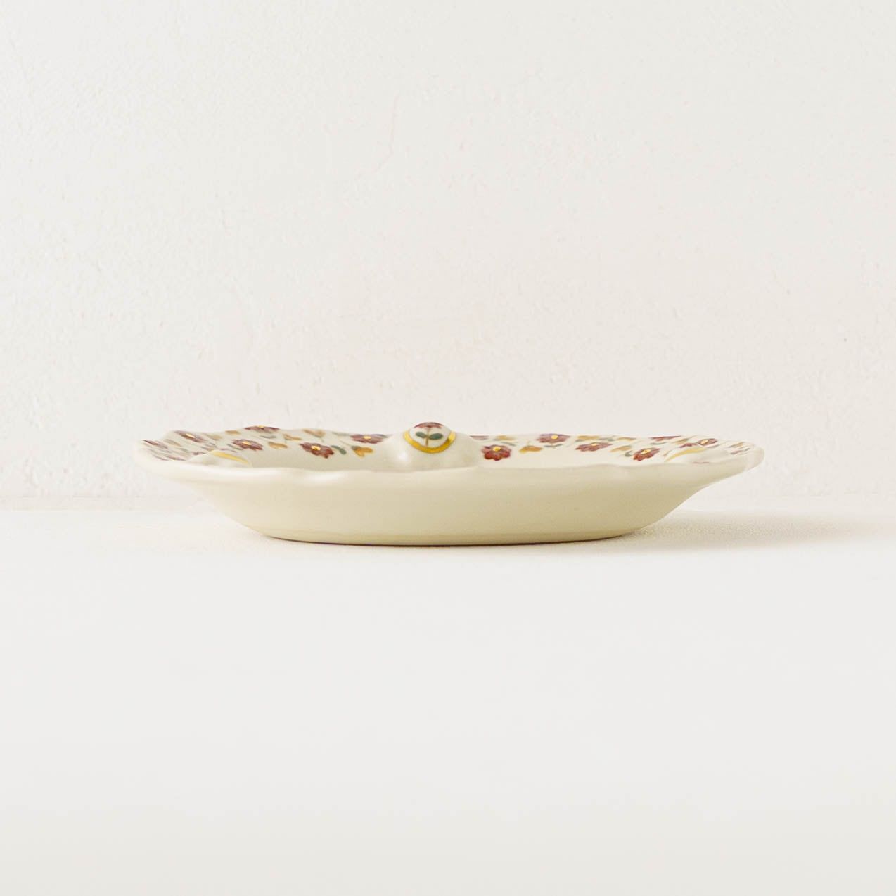 金彩レリーフ中皿　赤 x オレンジ｜荒井彩乃