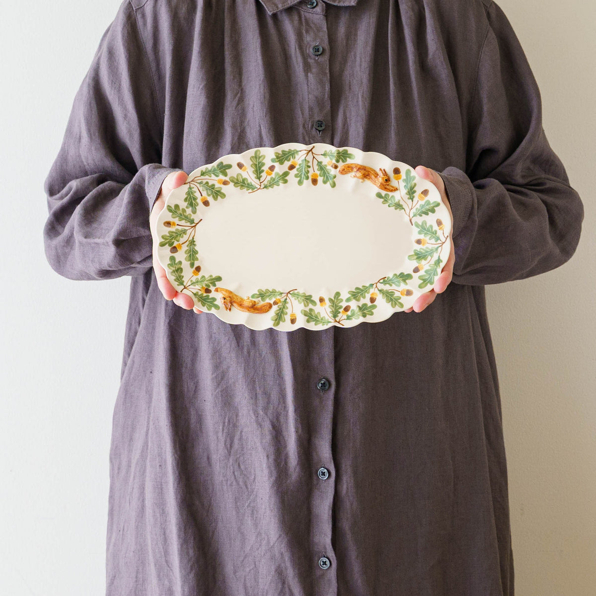 Oval Plate Hopping Squirrel | Sugar Poppo