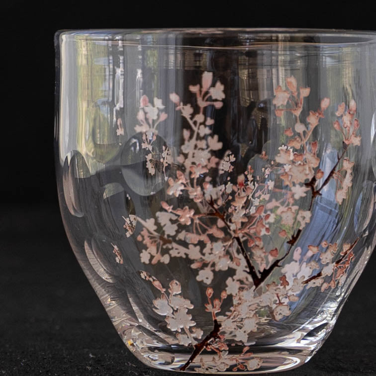 ガラス作家 金津沙矢 百花景 冷茶グラス 桜｜和食器通販 四季折折 – 四季折折 （オンラインストア）