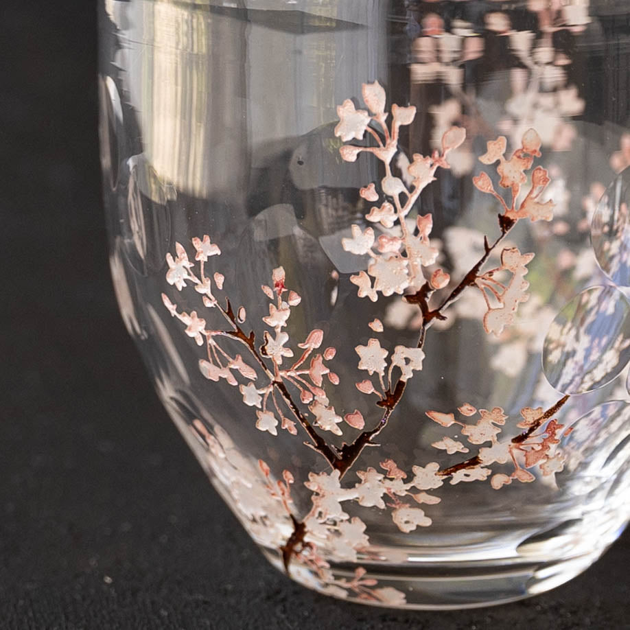 百花景　冷茶グラス　桜｜金津沙矢香