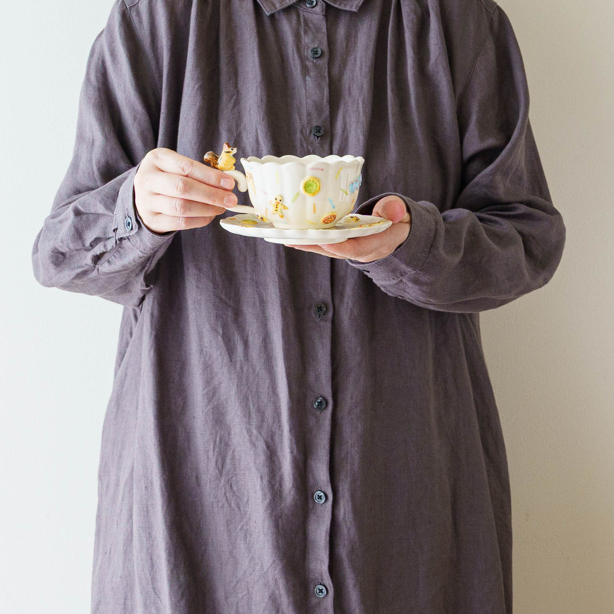 Cup & Saucer Squirrel Ruffle Sweets | Sugar Poppo