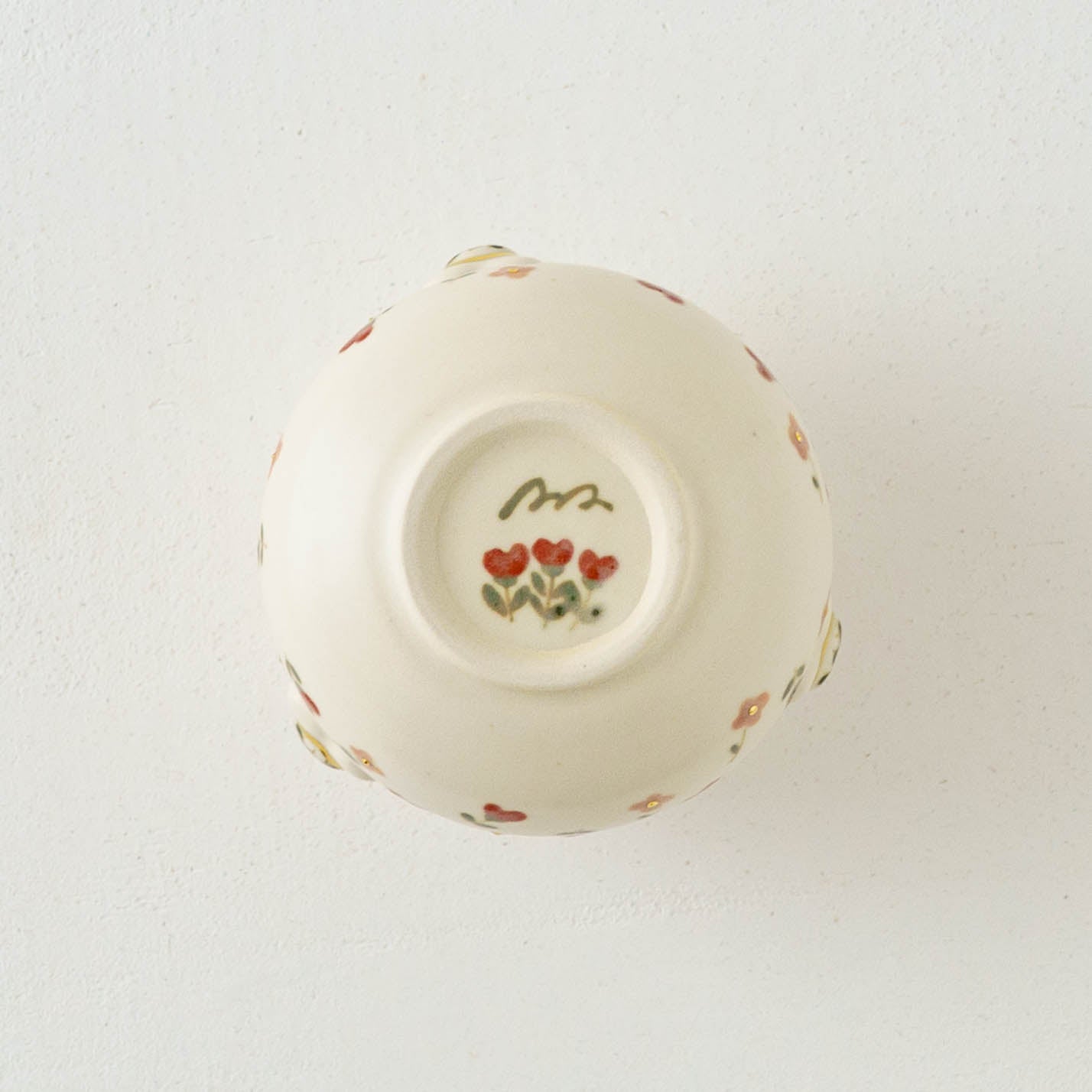 金彩レリーフカップ　ピンク x 赤｜荒井彩乃