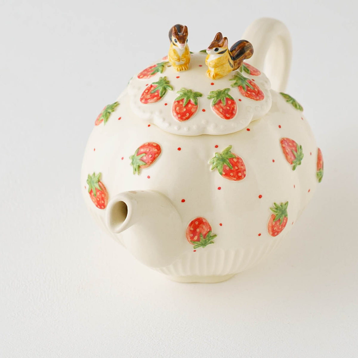 Tea Pot W Squirrel Little Strawberry | Sugar Poppo