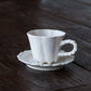 Canelé cup & relief saucer S white | Kasumi Fujimura