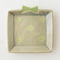 Gift Plate Light Rain x Yellow Green Flowers | Atelier monora