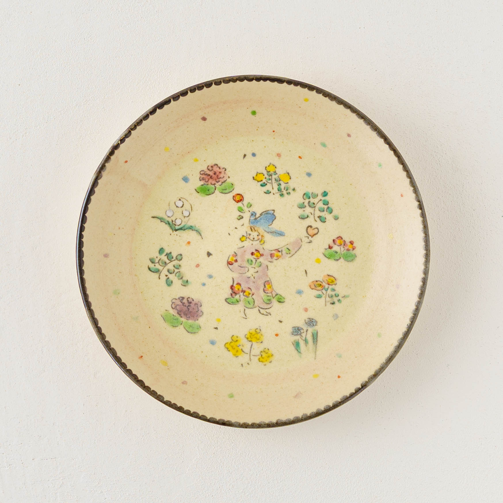 陶芸作家 ははみや 花のワンピースgirl皿｜鎌倉山 窯元、作家ものの