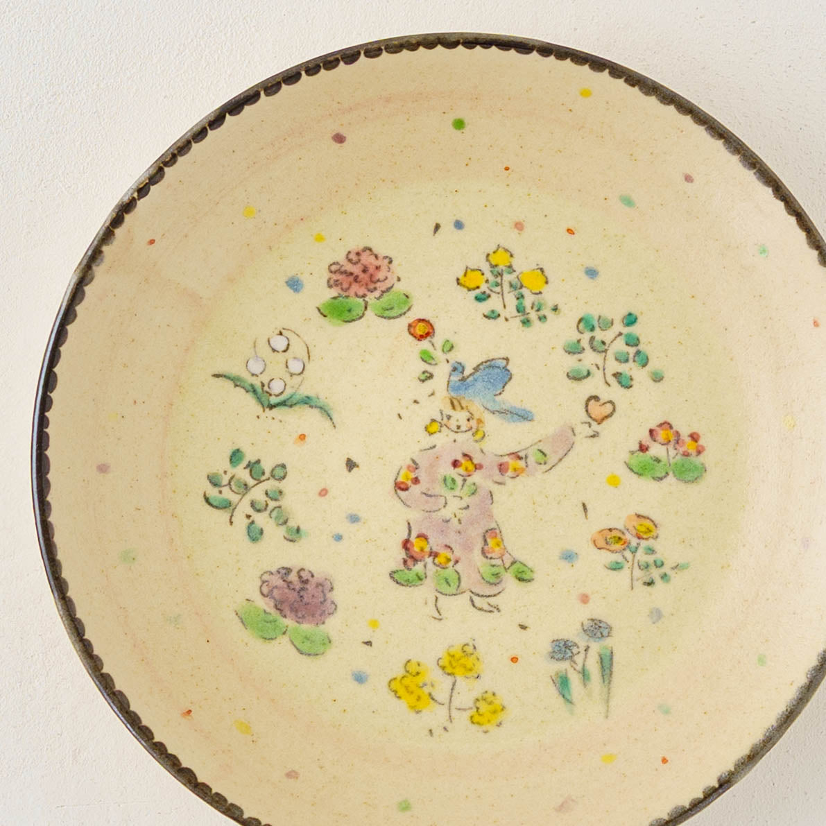 陶芸作家 ははみや 花のワンピースgirl皿｜鎌倉山 窯元、作家ものの