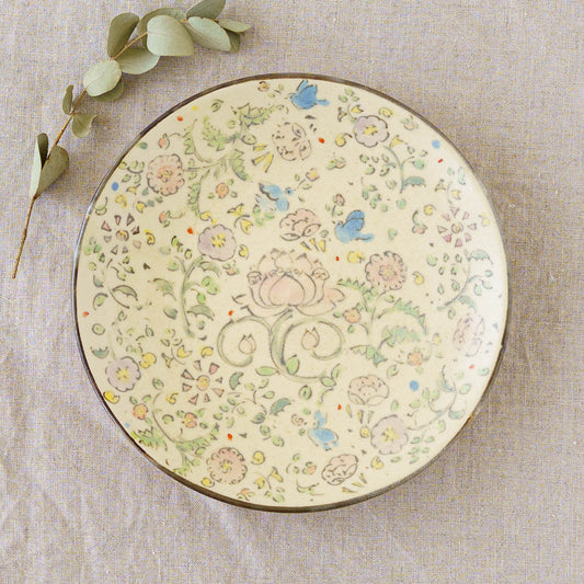 Lotus Bluebird Sarasa Plate | Hahamiya