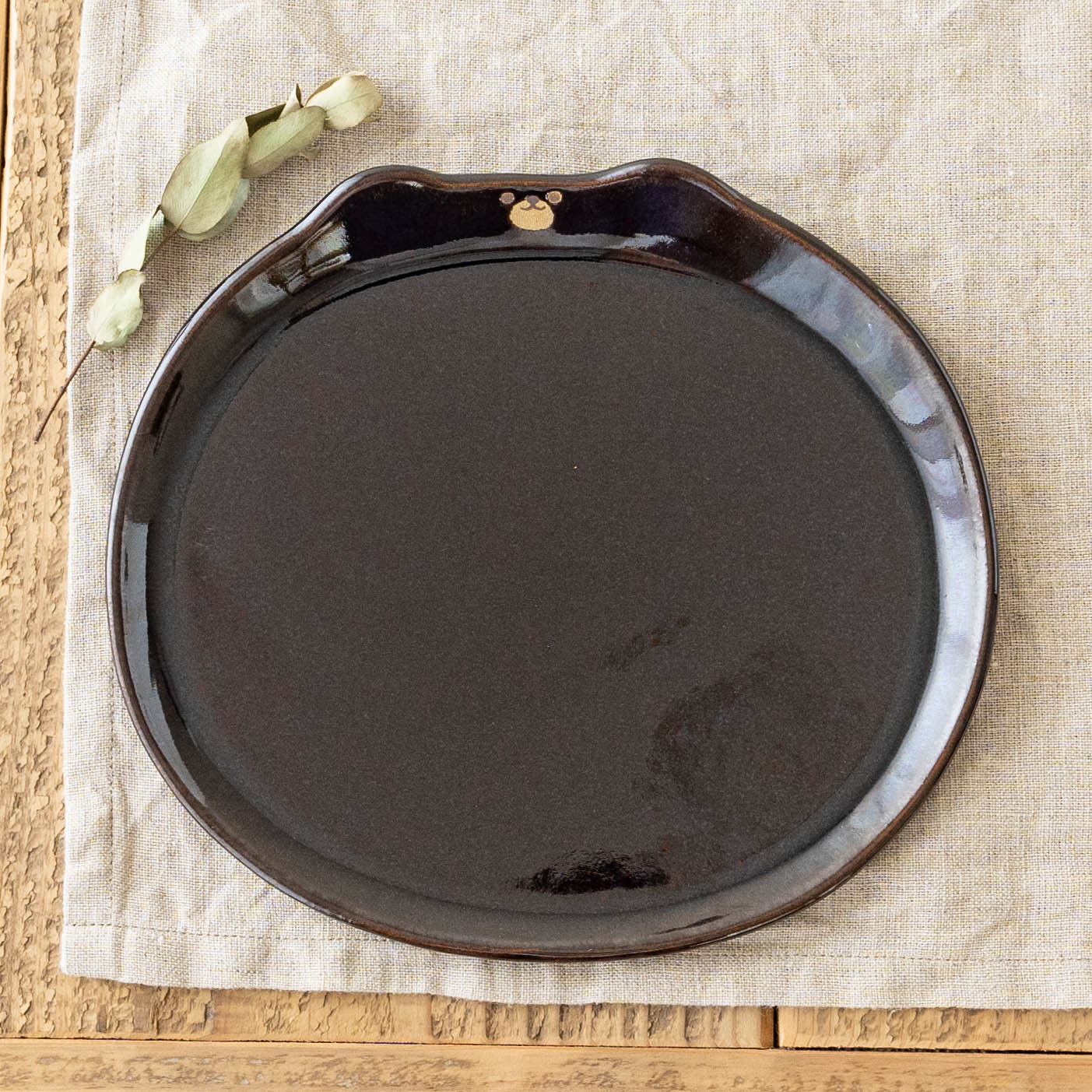 Brown bear plate L | Atelier monora