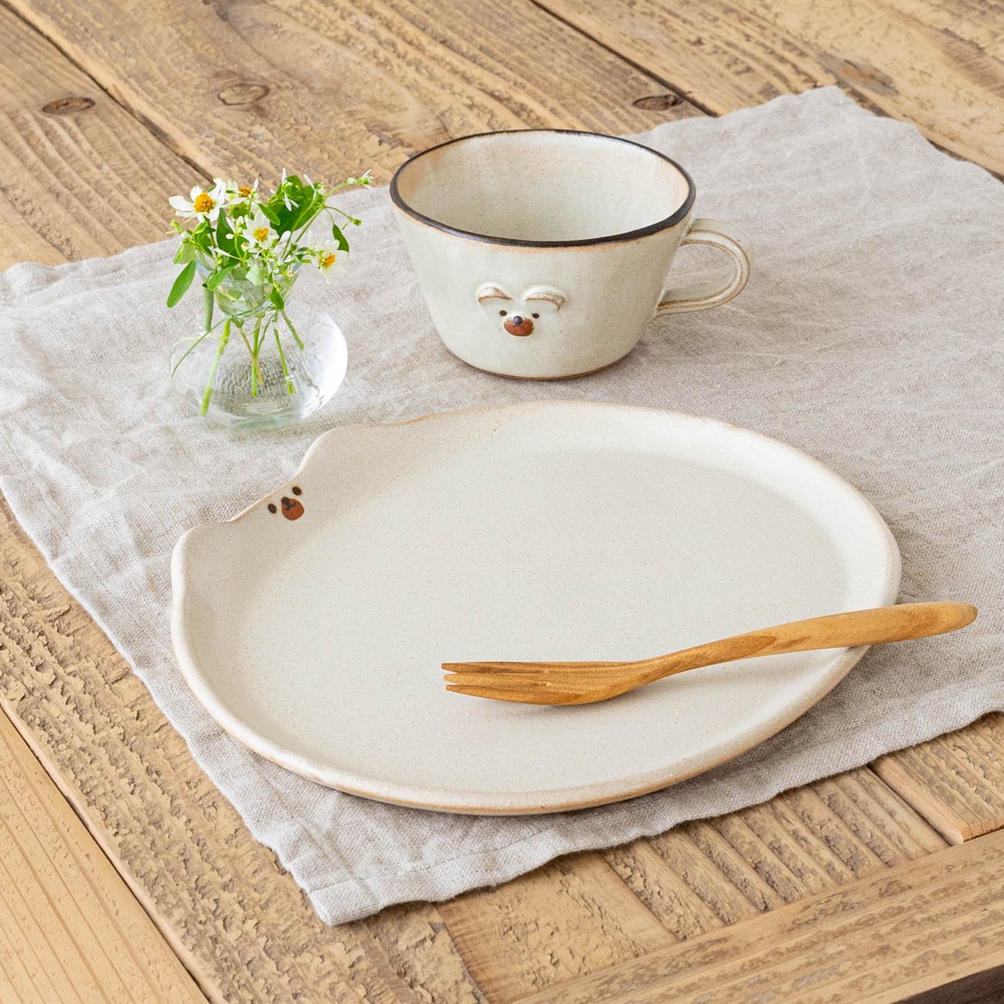 White bear plate large | Atelier monora