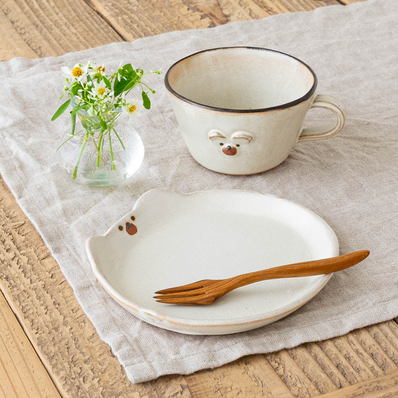 White bear plate small | Atelier monora