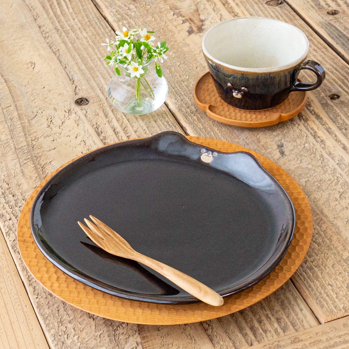 Brown bear plate L | Atelier monora