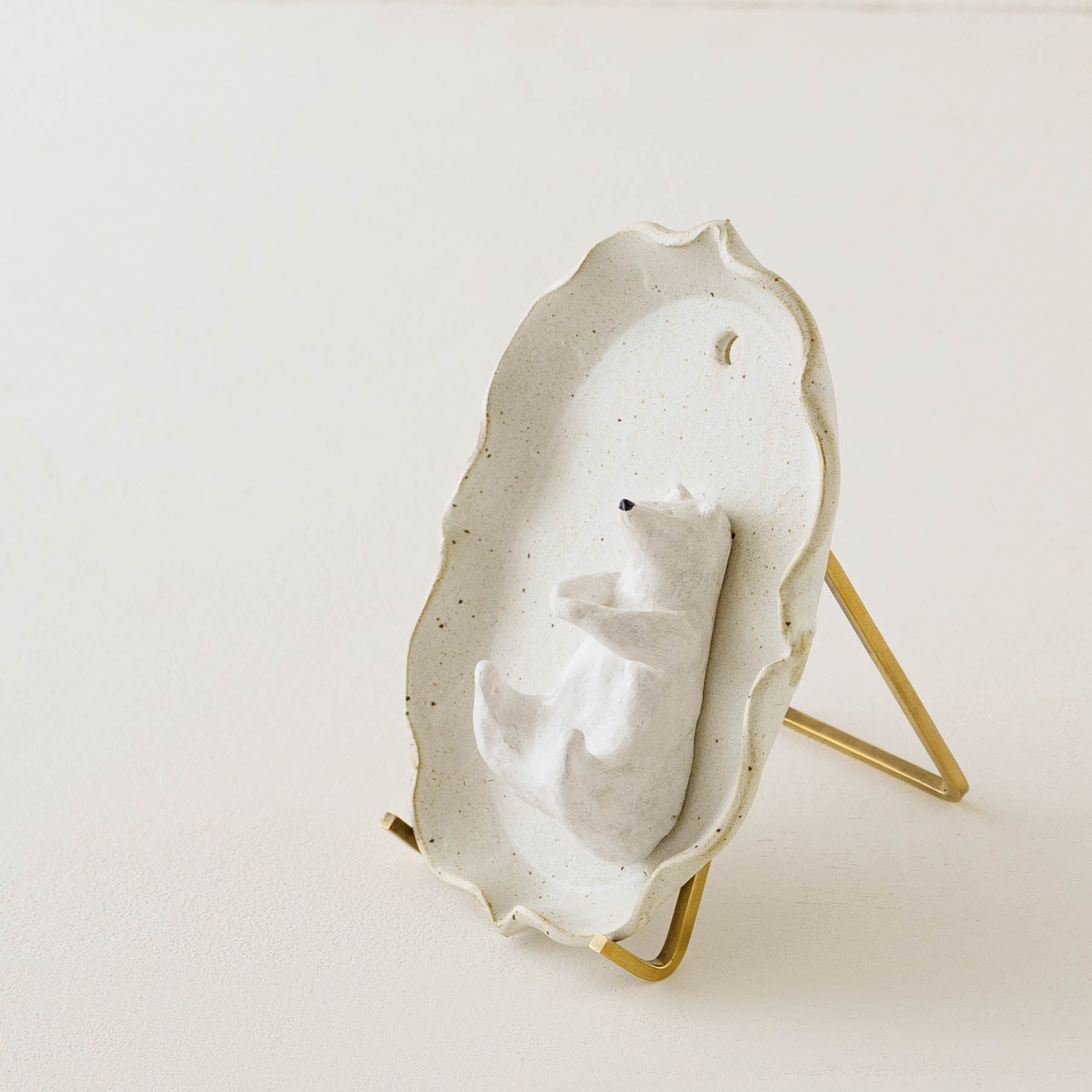 陶芸作家 sakuya masuda しろくま壁掛け 大 白｜作家もののうつわ通販