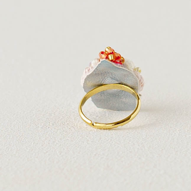 刺繍リング　カラフルカップケーキ｜あおのいえ