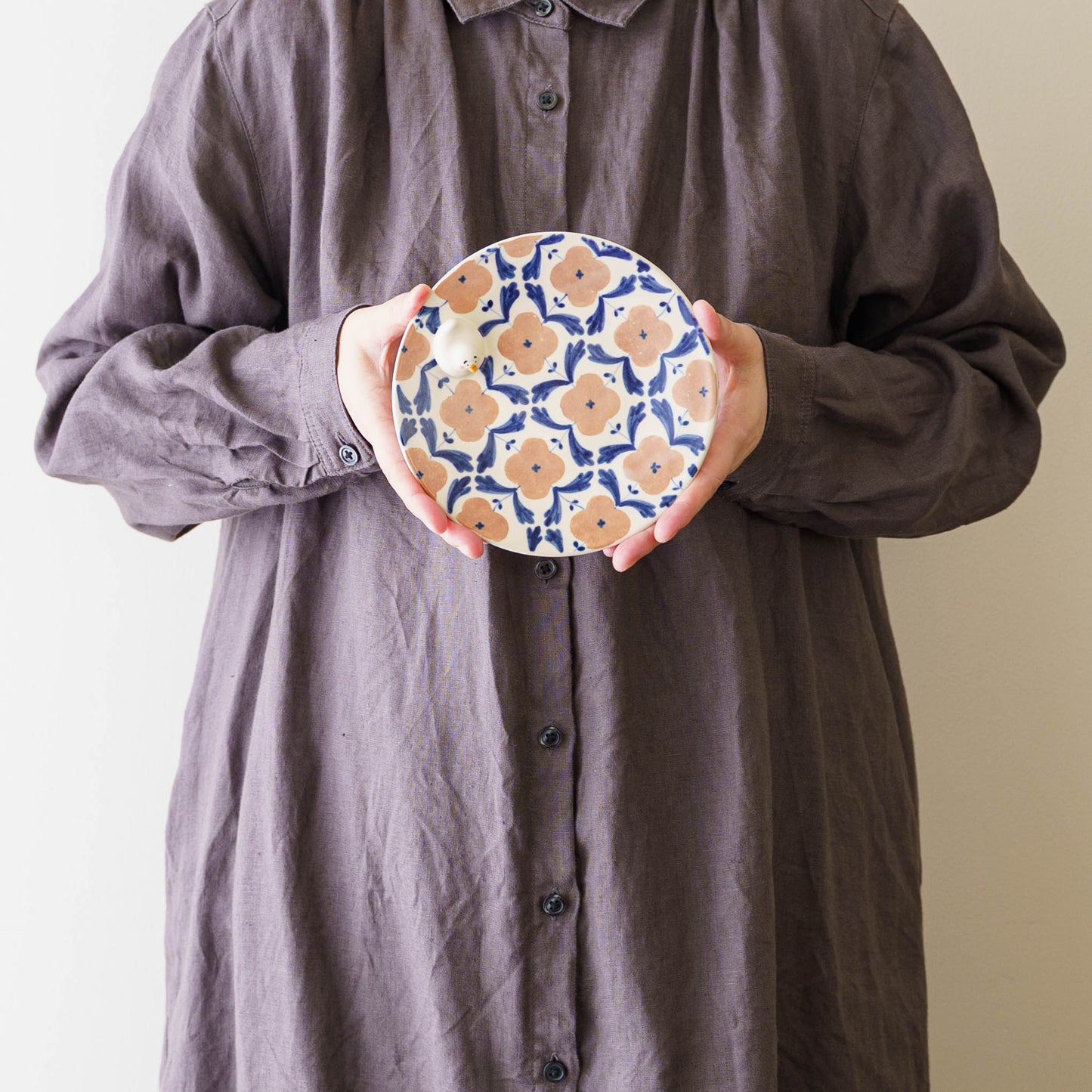 Plate duck pink blue M  | Ayano Arai