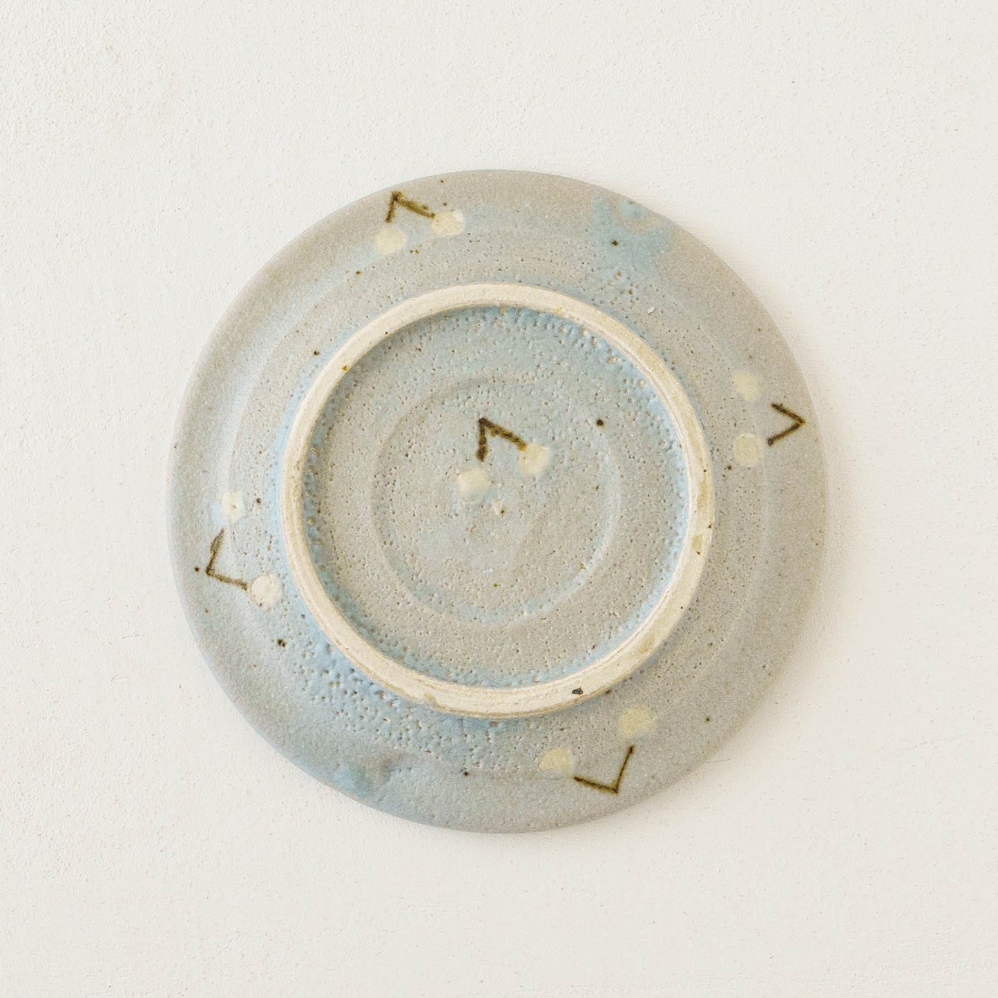 15cm rim plate cherry light blue (white) | Harada Haruko