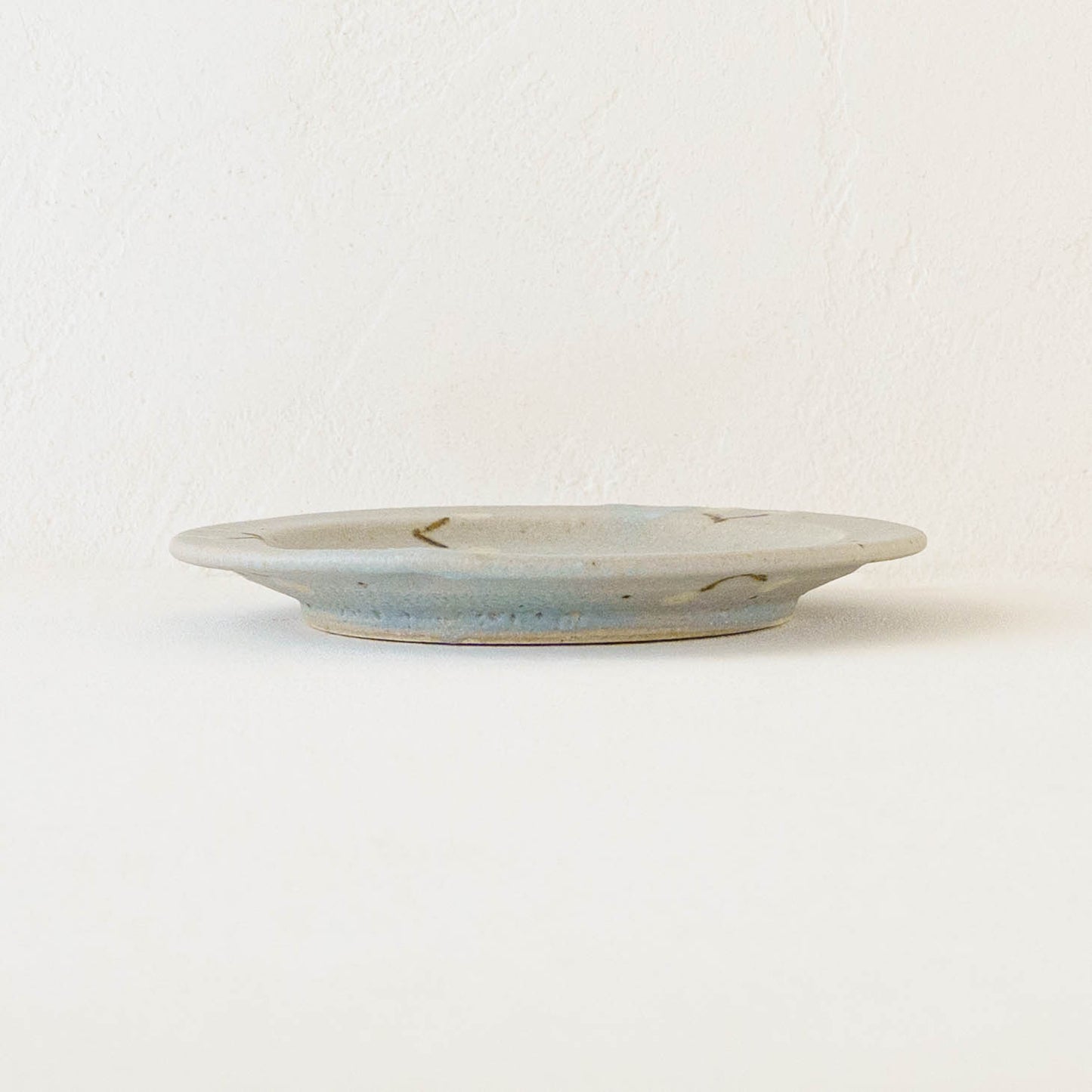 15cm rim plate cherry light blue (white) | Harada Haruko