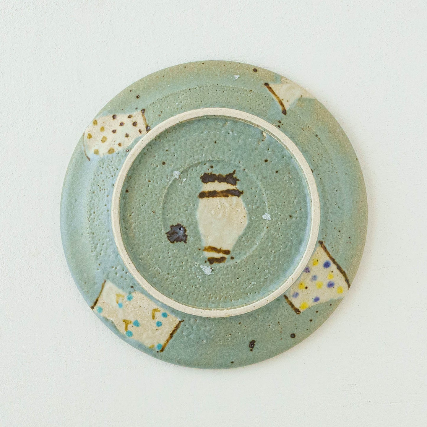 6寸リムプレート　うつわ　ターコイズブルー｜原田晴子