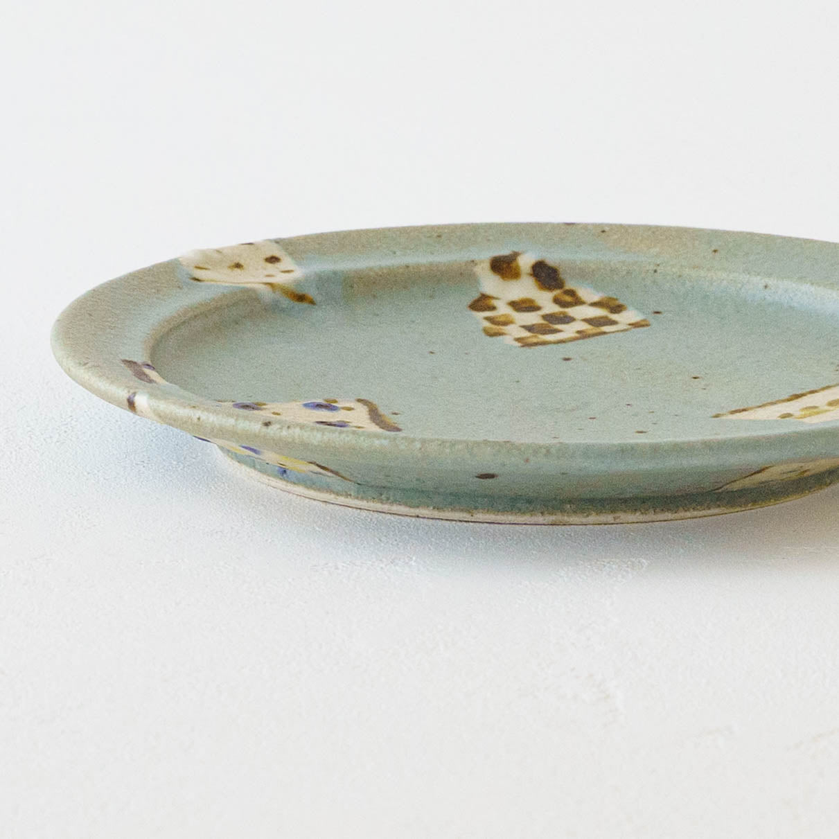 陶芸作家 原田晴子 6寸リムプレート うつわ ターコイズブルー｜作家