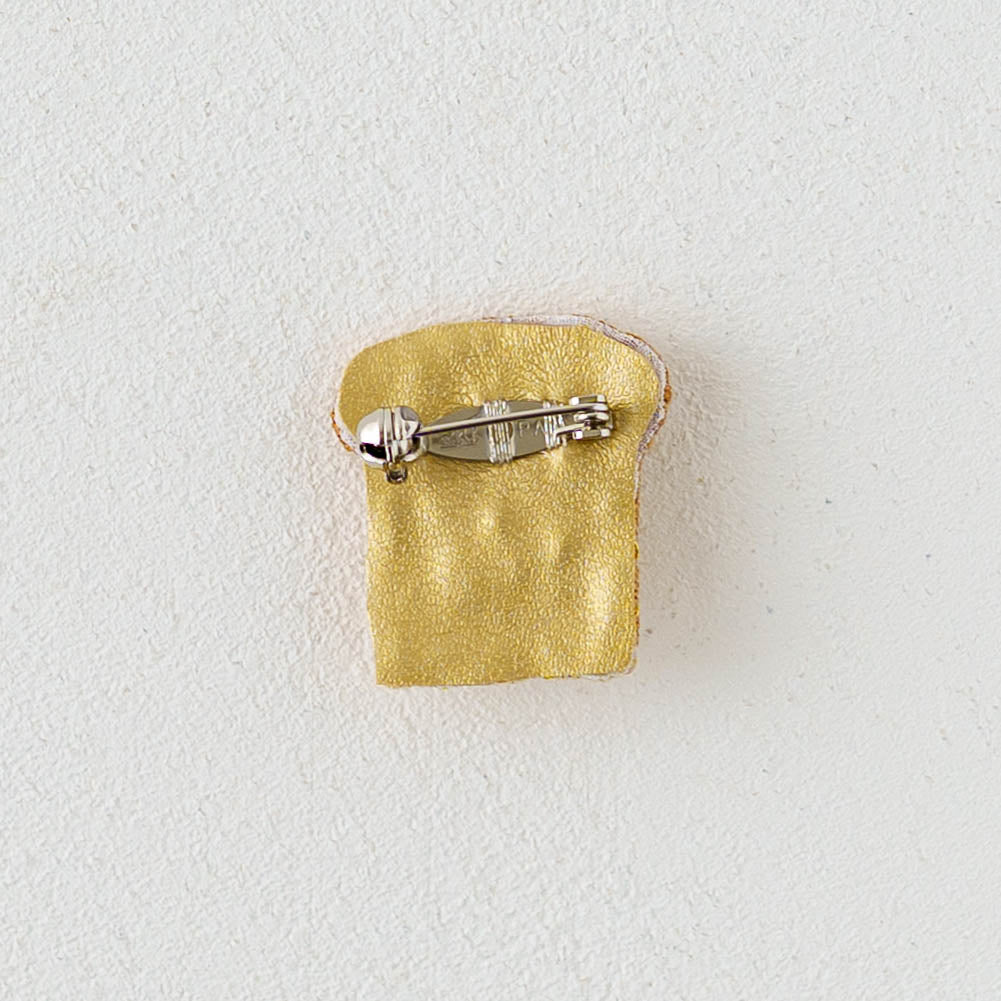 刺繍ブローチ　バタートースト｜あおのいえ