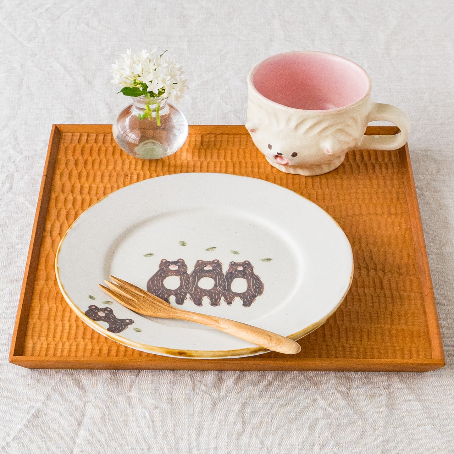 加藤美紀子さんのクママグ白くまとケーキ皿