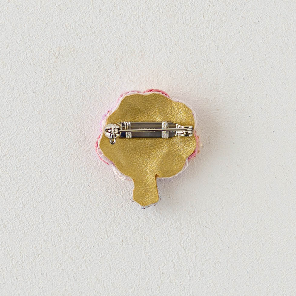 刺繍ブローチ　満開の桜｜あおのいえ