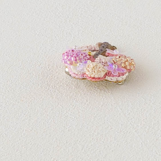 刺繍ブローチ　満開の桜｜あおのいえ