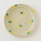 7寸リムプレート　ちょうちょ　オフホワイト｜原田晴子